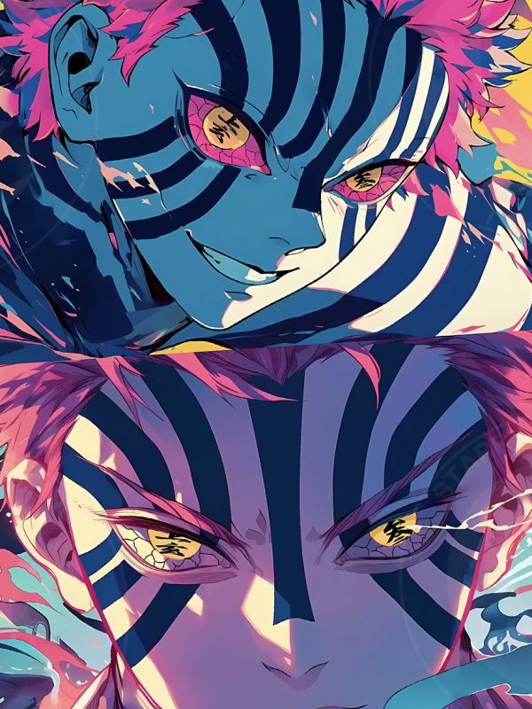 星空《猗窩座》鬼滅之刃無限城篇狛治炎柱裝飾畫 