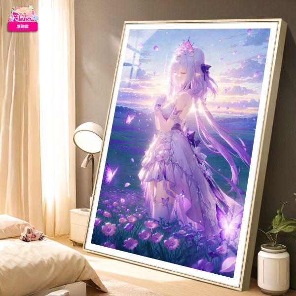 阿喵畫社 花海遐蝶高清裝飾畫 