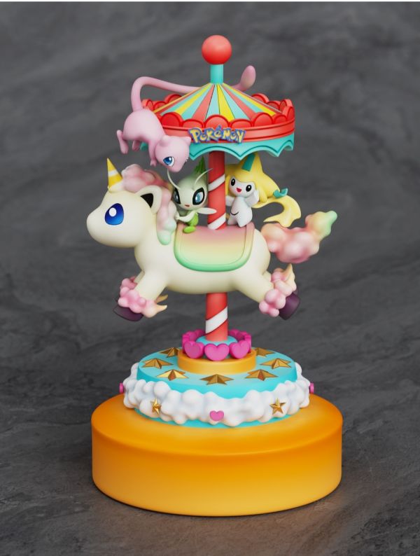 sun 太陽工作室 寶可夢遊樂園系列-旋轉木馬第七彈 三幻獸 