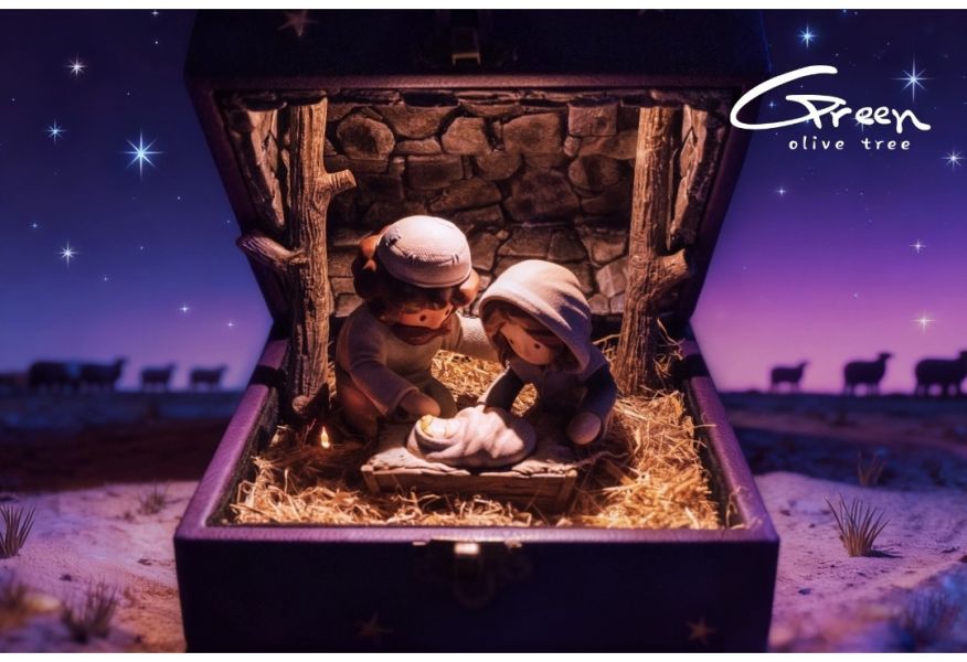 橄欖樹Green Olive Tree工作室 BOX故事繪系列 他於馬槽處誕生 