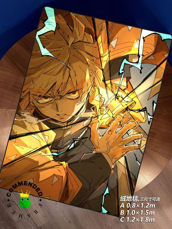 皇呱《金色閃光善逸》鬼滅之刃雷之呼吸的傳人裝飾畫 