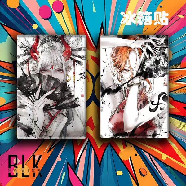 巴洛克 水墨風娜美大和女帝海賊王裝飾畫/冰箱貼 