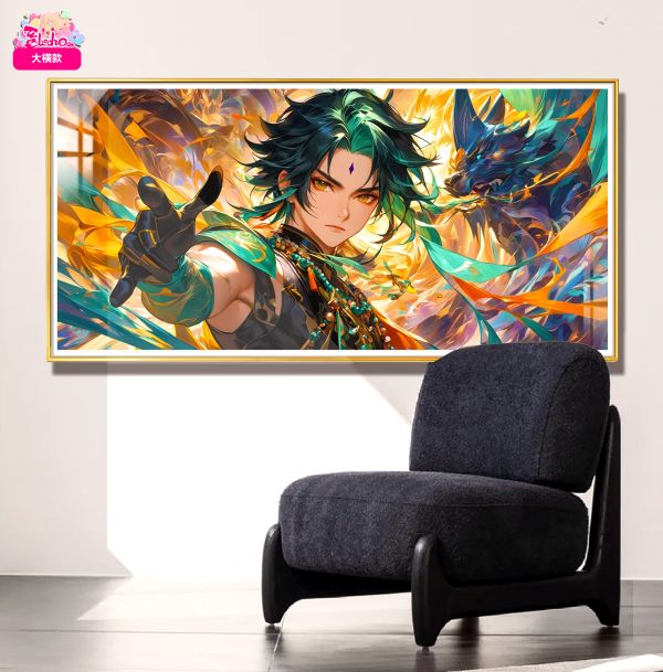 阿喵畫社 誅惡魈 大橫款裝飾畫 