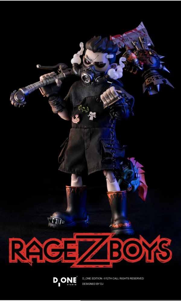 正版授權 D_ONESTUDIO RAGE-ZBOYS系列-牙仔 1/12可動人偶 失控版 