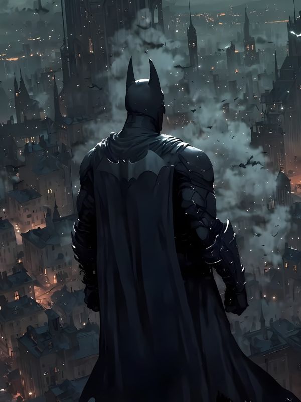 星空 《黑暗騎士》蝙蝠俠batman阿卡姆哥譚市動漫裝飾畫 