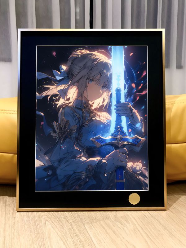 星空《劍氣saber》阿爾托莉雅Fate亞瑟王吾王裝飾畫 