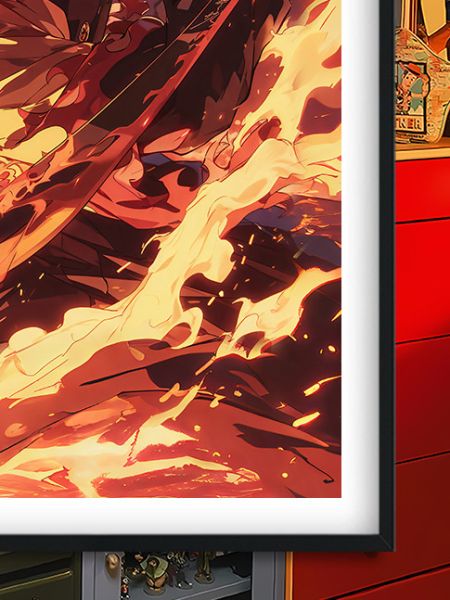 巴洛克《煉獄杏壽郎》鬼滅之刃無限城篇裝飾畫冰箱貼 