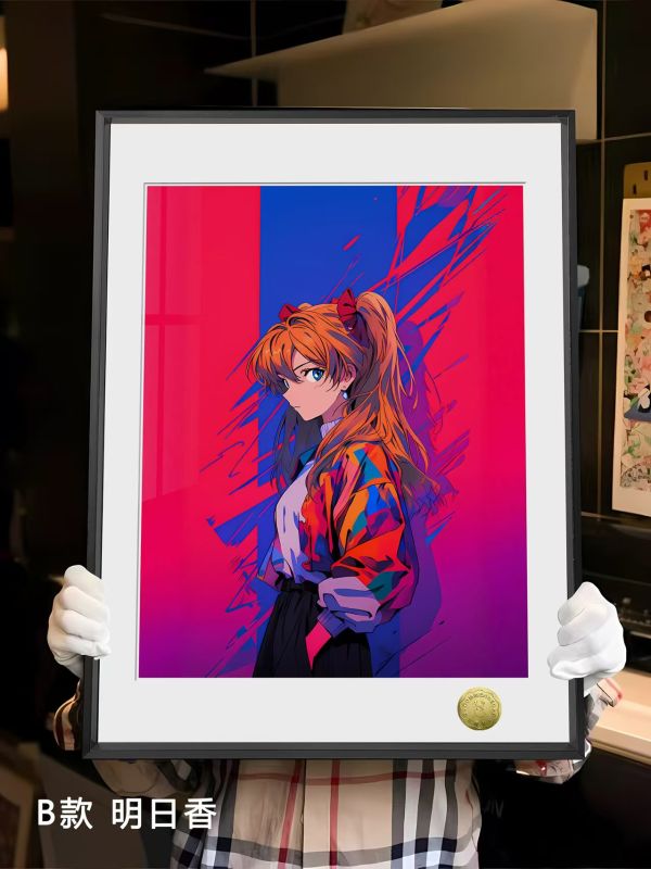 皇呱 《凌波麗&明日香》EVA緋紅單人照裝飾畫 