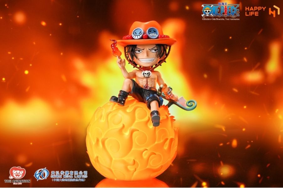 正版授權 HAPPY LIFE《航海王》惡魔果實系列 艾斯聲控小夜燈 