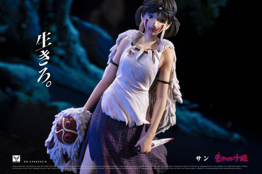 白鹿-studio 宮崎駿1/6系列第一彈 收藏級雕像 幽靈公主-珊 