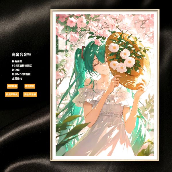 阿喵畫社 迎春 花海初音裝飾畫 