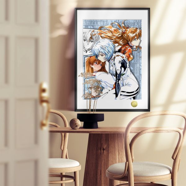 皇呱《凌波麗&明日香》新世紀福音戰士戰鬥出擊裝飾畫 