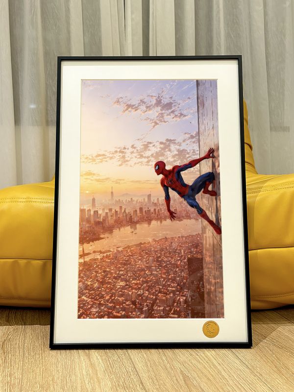 星空《城市蜘蛛俠》漫威彼得·帕克託比·馬奎爾裝飾畫 