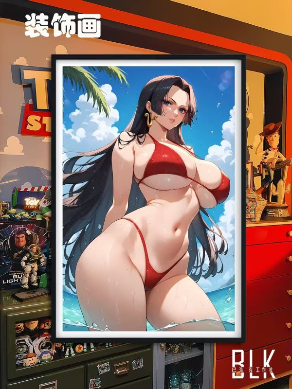 巴洛克 女帝波雅漢庫克海賊王裝飾畫/冰箱貼 