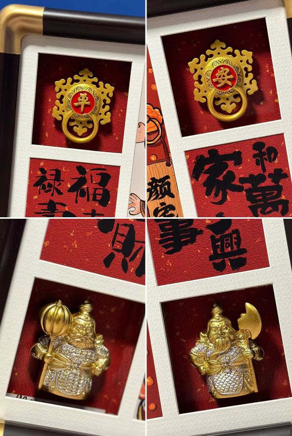 千鳥社《福祿壽喜財》 福祿壽喜財新年禮物財神門神裝飾畫 