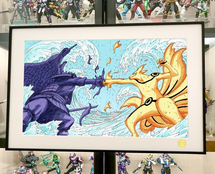 星空《九尾vs須佐》火影忍者尾獸仙人裝飾畫 