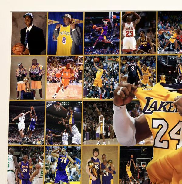 H2工作室 《科比–籃壇二十載》NBA科比布萊恩特黑曼巴湖人隊裝飾畫 