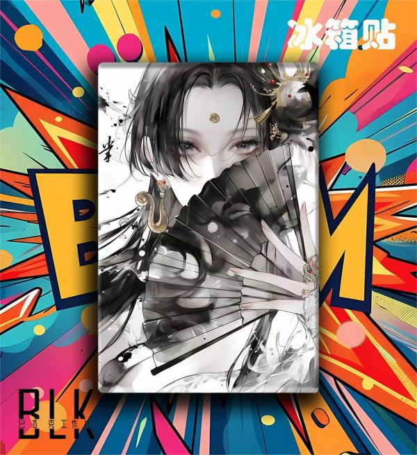 巴洛克 水墨風娜美大和女帝海賊王裝飾畫/冰箱貼 