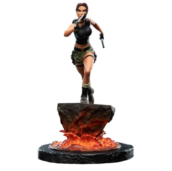 正版授權 WETA Workshop 18.3cm 古墓麗影 勞拉·克勞馥 火焰聖殿雕像 