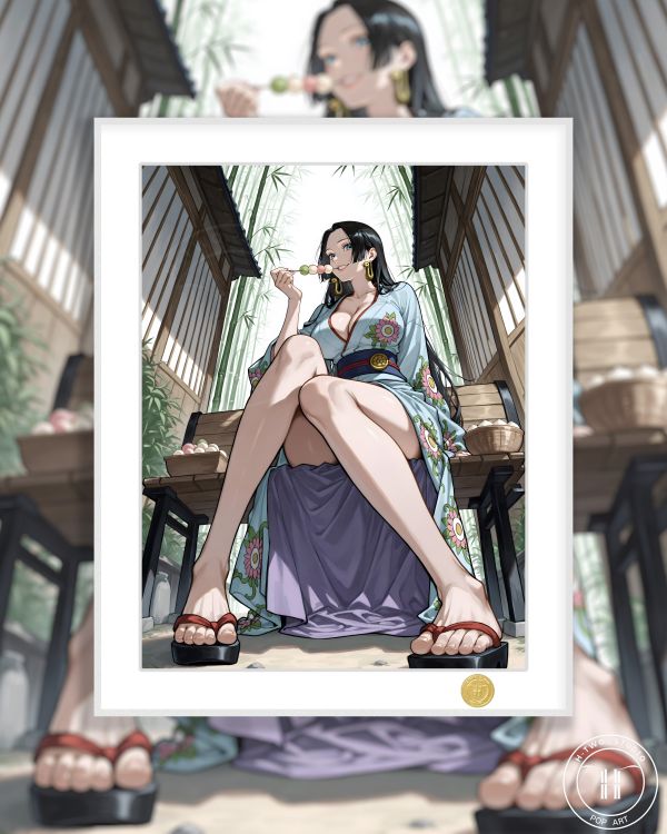 H2工作室《和風女帝》海賊王波雅漢庫克七武海裝飾畫 