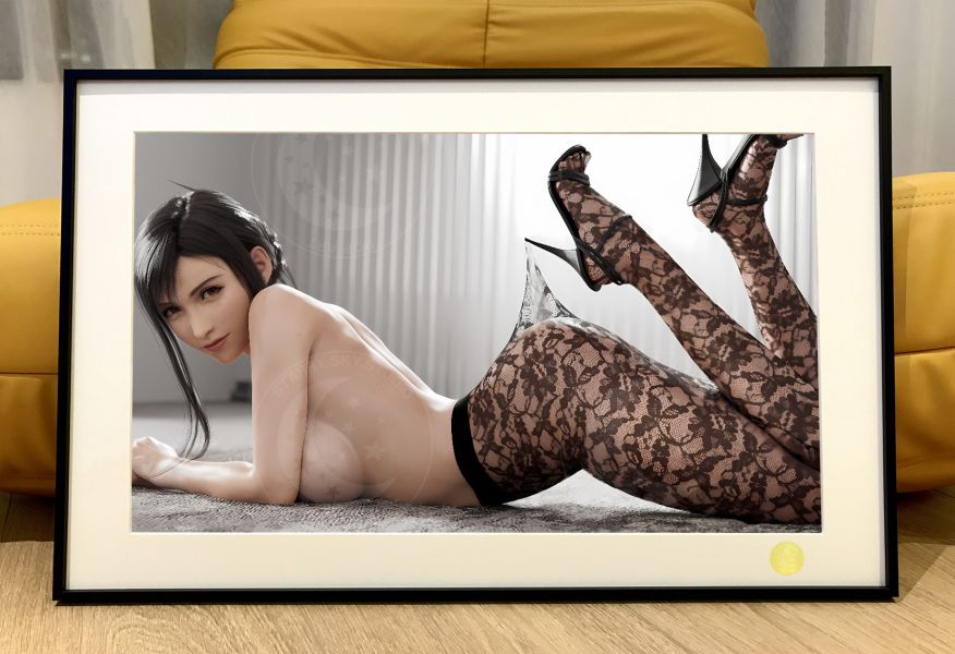 星空《絲襪蒂法》FF7最終幻想TIFA動漫二次元裝飾畫 