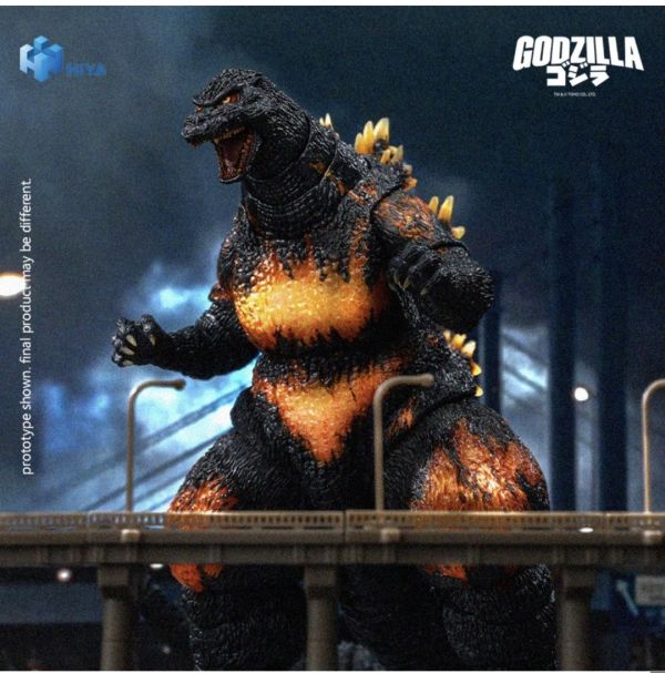 正版授權 HIYA 海雅玩具 18cm 哥斯拉⼤戰戴斯特洛伊亞 超可動紅蓮哥斯拉 