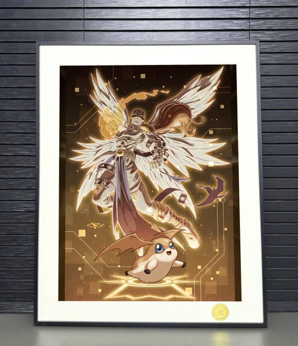 H2工作室《天使獸》巴達獸數碼寶貝大冒險裝飾畫 