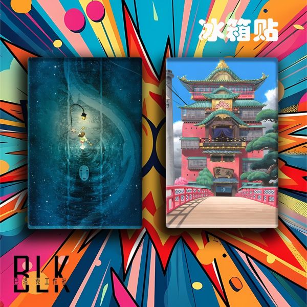 巴洛克 千與千尋湯屋海上列車裝飾畫/亞克力冰箱貼 