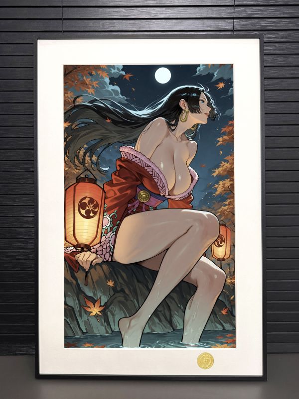 H2工作室《波雅漢庫克》海賊王女帝蛇姬九蛇海賊團裝飾畫 