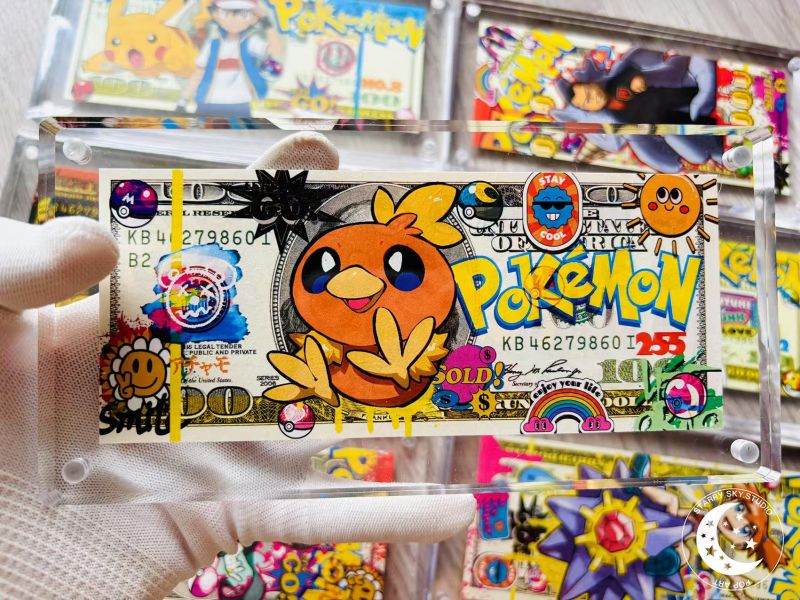 星空《寶可夢第三世代御三家美金版畫磚》神奇寶貝 