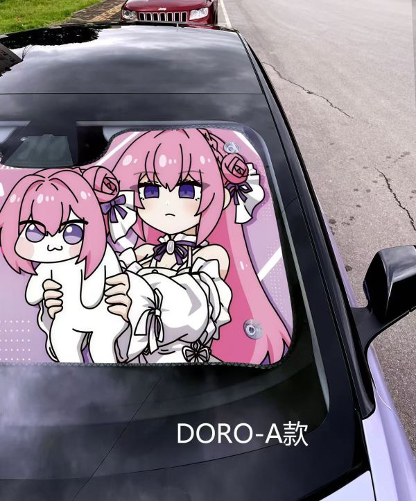 千鳥社 《汽車前擋遮陽-DORO》小粉狗桃樂絲勝利女神妮姬nikke 