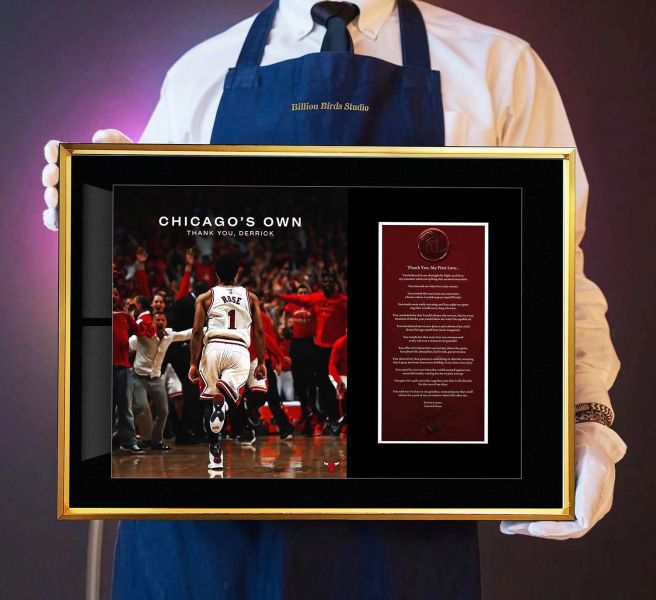 千鳥社 《羅斯退役rose retire》德里克羅斯風城玫瑰公牛隊NBA裝飾畫 