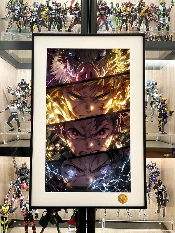 星空《鬼滅四人組》鬼滅之刃無限城篇猗窩座裝飾畫 