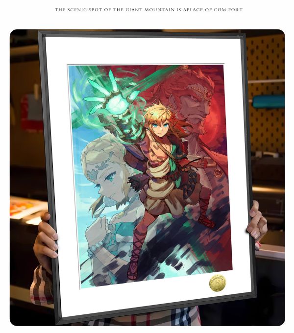 皇呱《永恆勇者的冒險》塞爾達傳說：王國之淚裝飾畫 