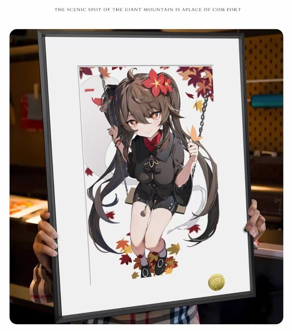 皇呱 《往生堂堂主》原神胡桃璃月同人周邊裝飾畫 