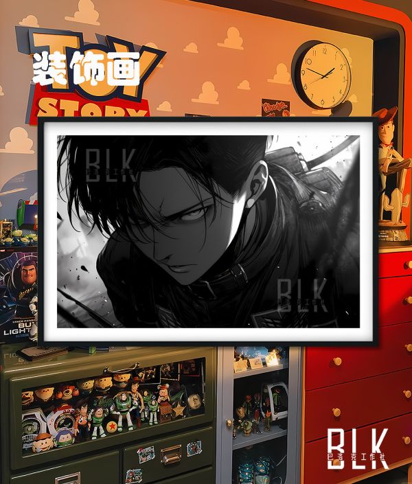 巴洛克《兵長利威爾》進擊的巨人Levi裝飾畫冰箱貼 