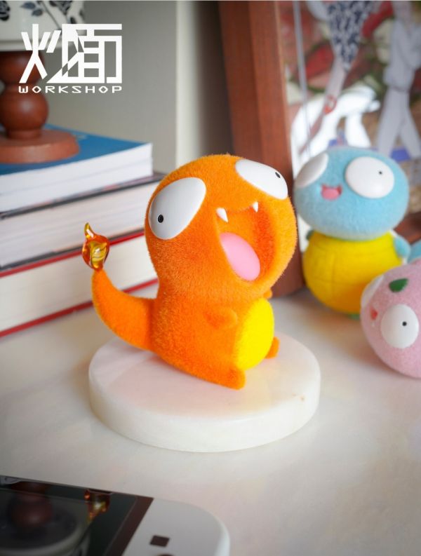 炒麵工作室 植絨版御三傻 可愛擺件 