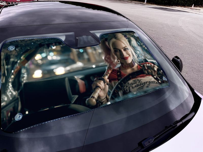 千鳥社 《汽車前擋遮陽-小丑女》哈莉奎茵蝙蝠俠樂高 