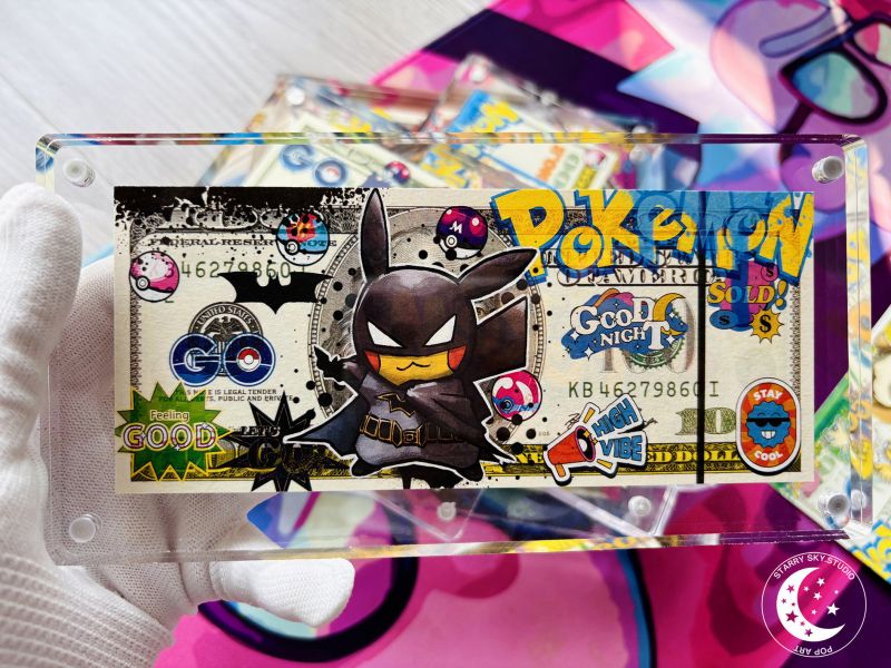 星空工作室 《皮卡丘正義聯盟美金磚》寶可夢超人蝙蝠俠神奇女俠閃電俠 