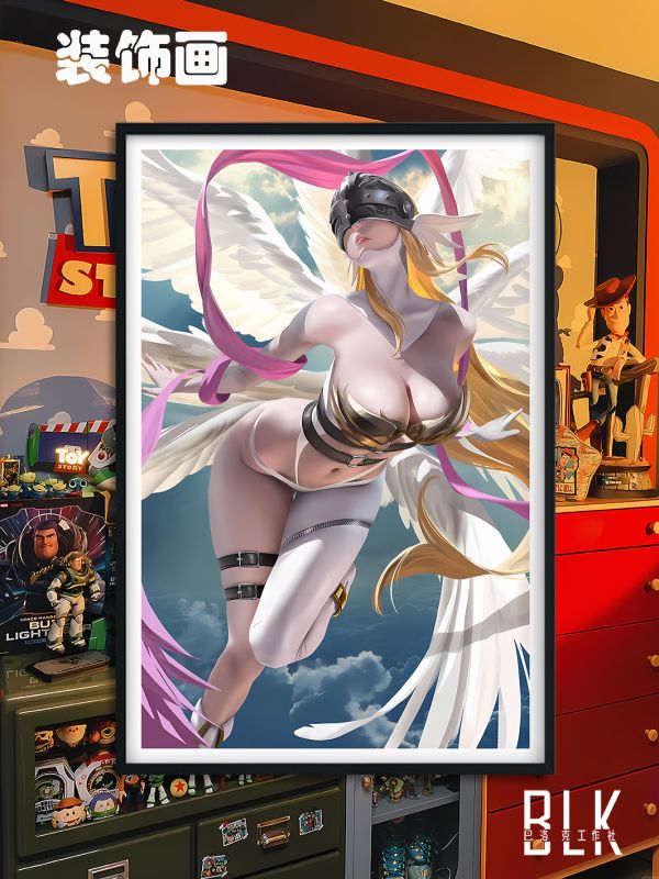 巴洛克 天女獸數碼寶貝裝飾畫/冰箱貼 