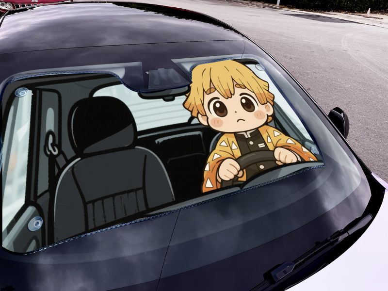 千鳥社 《汽車前擋遮陽-善逸》開車鬼滅之刃我妻善逸鬼殺隊 