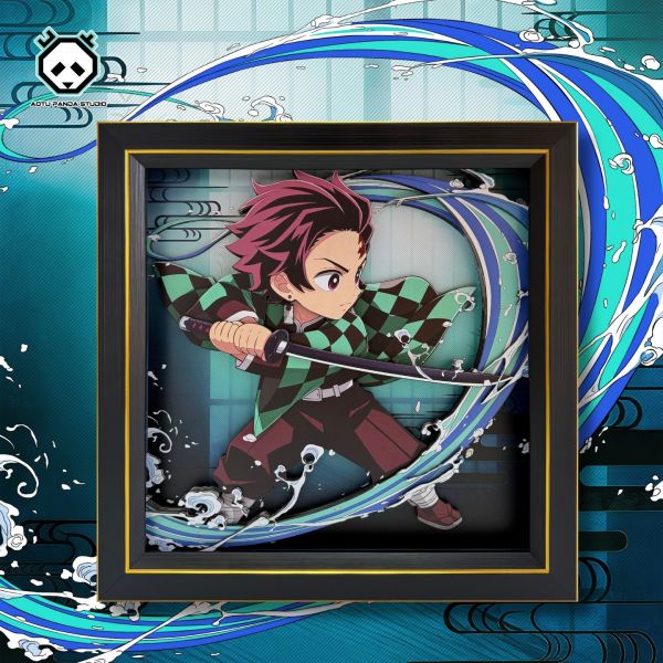 凹凸PANDA 鬼滅之刃無限城篇 D款炭治郎立體裝飾掛畫擺臺 