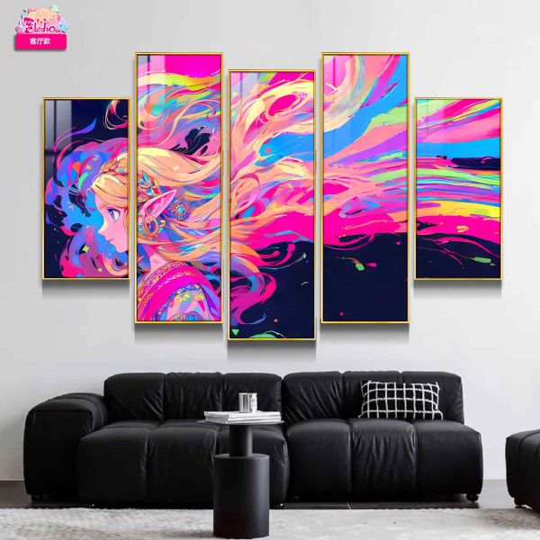 阿喵畫社 塞爾達公主五幅異形套組裝飾畫 