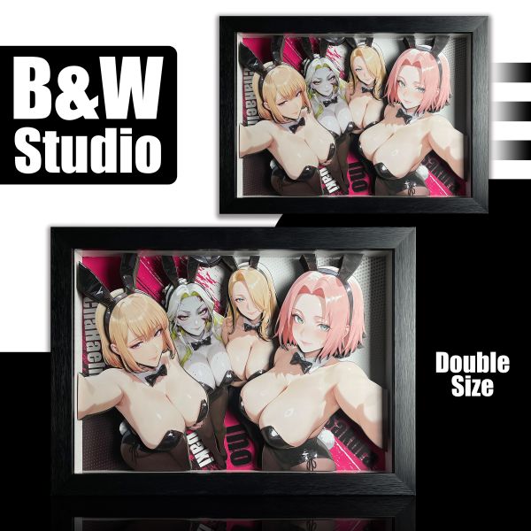 黑白畫映B&W Studio 車慧怡&墮姬&井野&小櫻 立體裝飾畫 