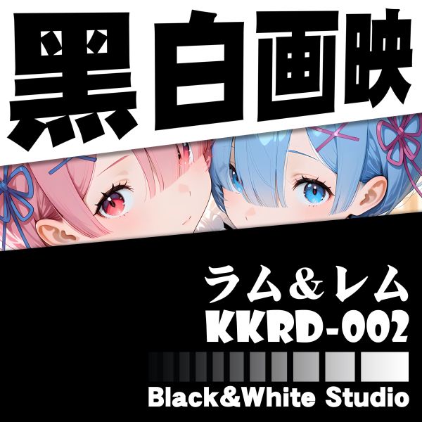 黑白畫映 B&W Studio 拉姆&雷姆 立體裝飾畫 