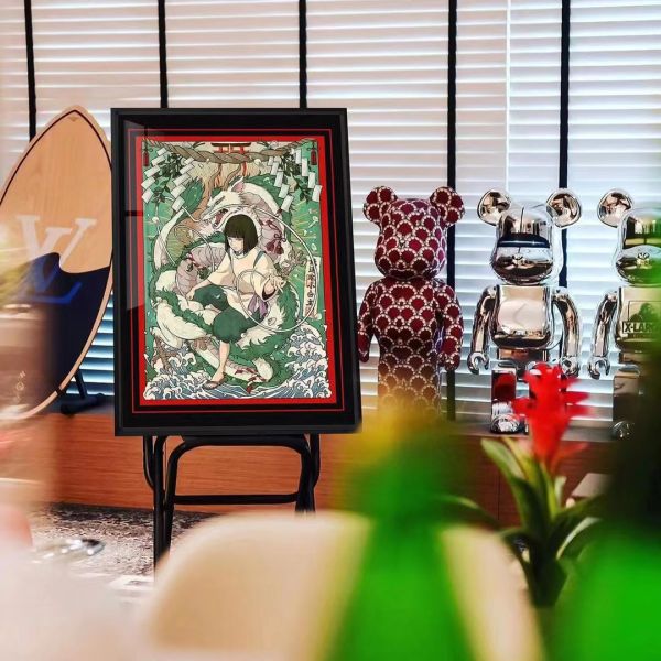 千鳥社《千與 小白龍》千與千尋宮崎駿神隱少女小白龍裝飾畫 