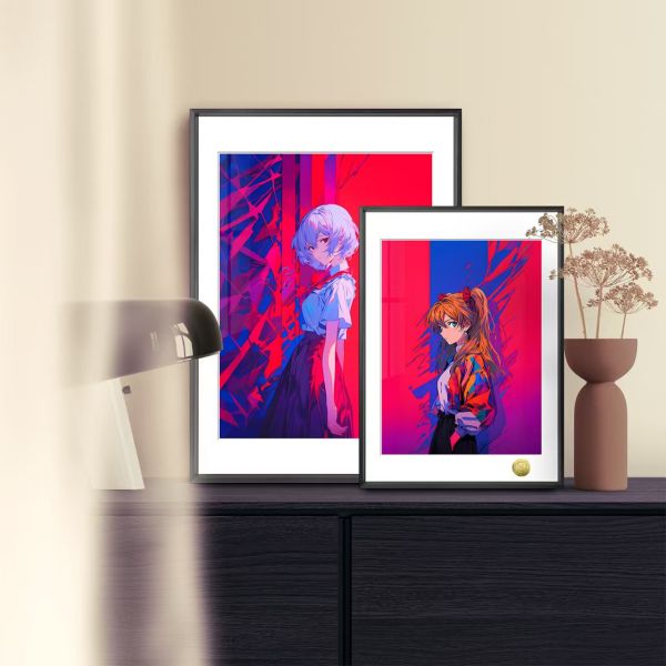 皇呱 《凌波麗&明日香》EVA緋紅單人照裝飾畫 