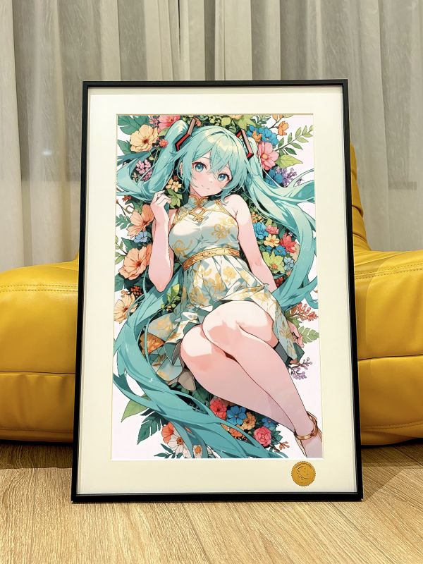 星空《花園初音》初音未來Miku公主殿下千本櫻裝飾畫 