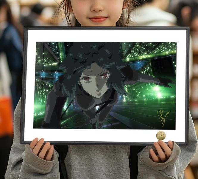 皇呱《草薙素子》攻殼機動隊隊長少佐跳樓狂魔裝飾畫 