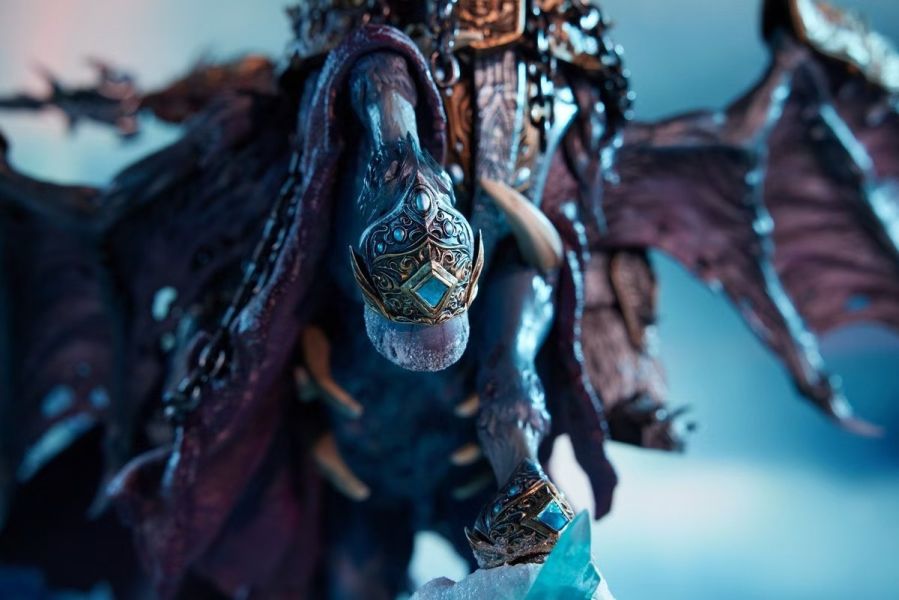 正版授權 Blizzard暴雪遊戲 魔獸世界 巫妖王&無敵戰馬 典藏限定雕像 